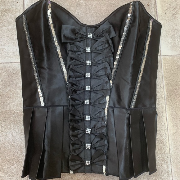 barren culture Tops - Sexy corset embellished with bows and diamonds